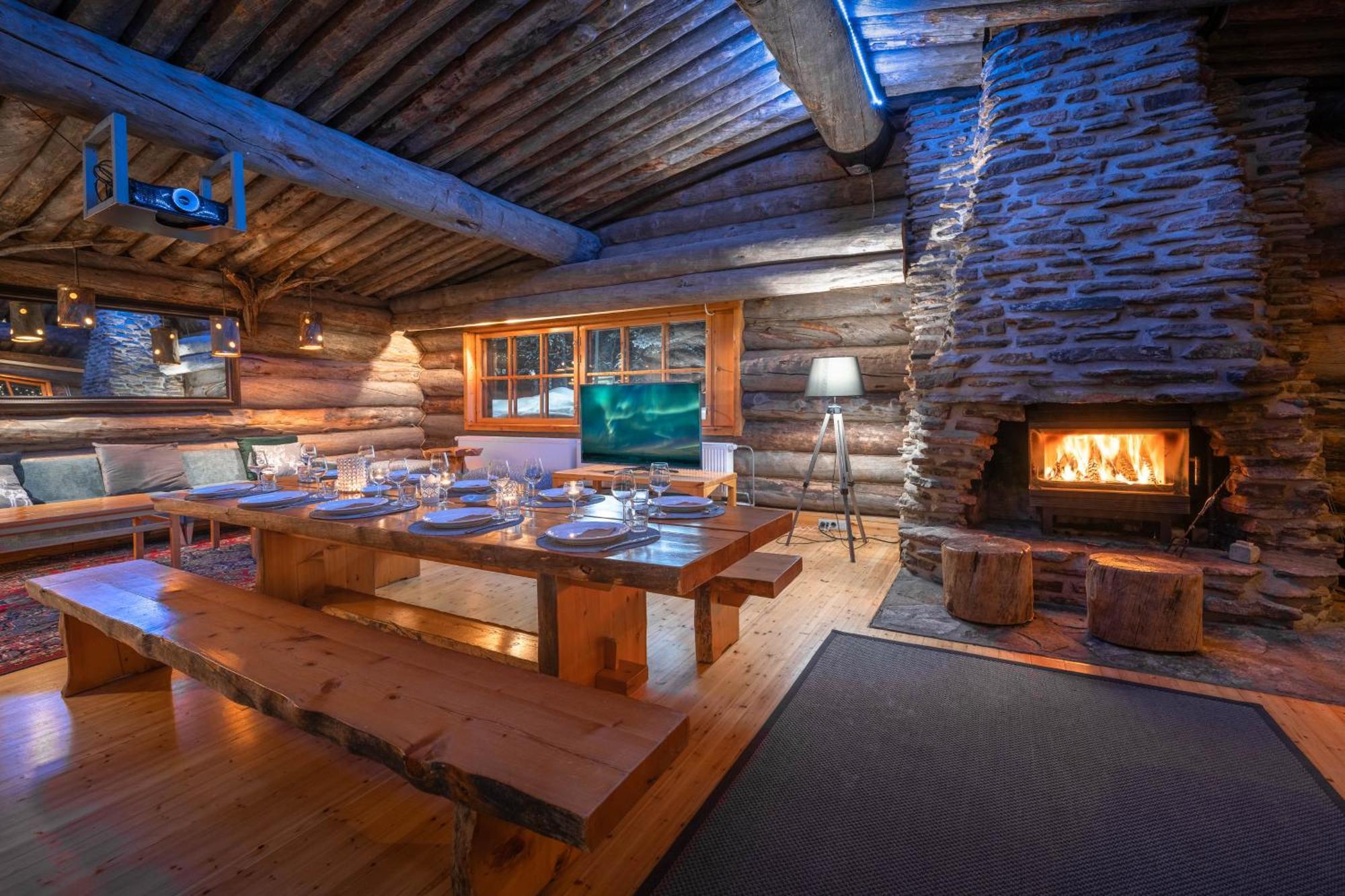 סאריסלקה Kuukkeli Log Houses Aurora Resort מראה חיצוני תמונה